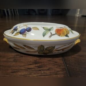 Vintage 1961 Royal Worcester Evesham Porcelain Dish With Lid